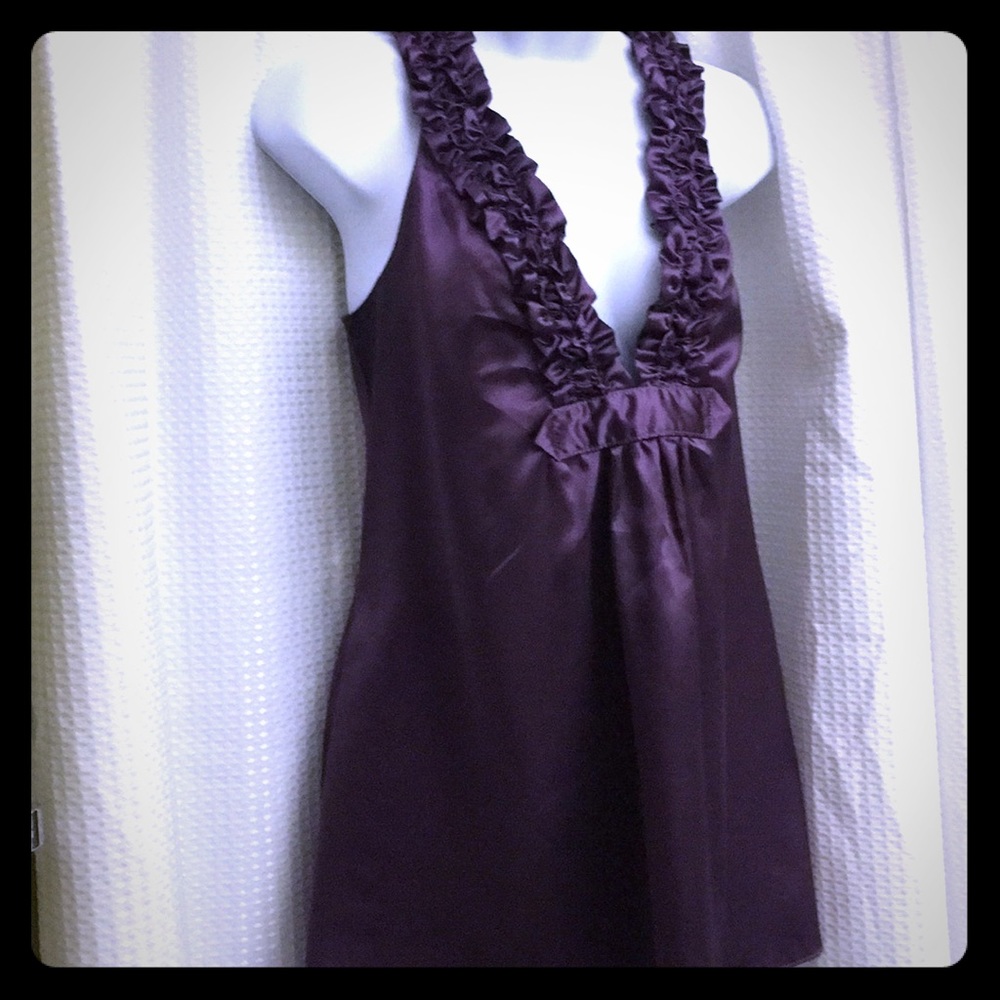 Purple Satin Blouse